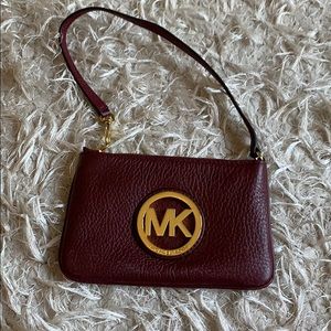 Micheal Kors Maroon Wristlet